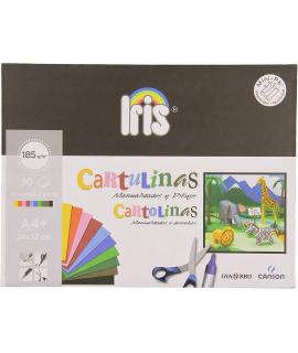 Canson Guarro Minipack de 10 Cartulinas Iris A4+ 185g - 24x32 cm - Colores Surtidos