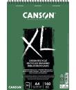 Canson XL Recycled Bloc de Dibujo con 50 Hojas A4 - Espiral Microperforado - Grano Fino - 160g - Color Blanco