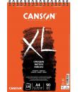 Canson XL Bloc de Croquis con 120 Hojas A4 - Espiral Microperforado - 21x29.7cm - 90g - Color Marfil