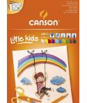 Canson Kids Cartulina Bloc Encolado de 30 Hojas A4 - 21x29.7 - 120g - Colores Surtidos