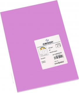 Canson Guarro Pack de 50 Cartulinas Iris A4 de 185g - 21x29.7cm - Color Malva