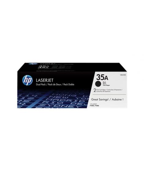 HP CB435A Negro Pack de 2 Cartuchos de Toner Originales - 35A