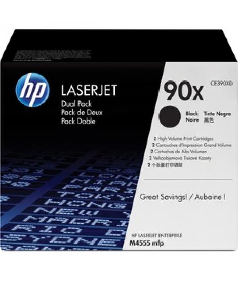 HP CE390X Negro Pack de 2 Cartuchos de Toner Originales - 90X