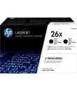 HP CF226X Negro Pack de 2 Cartuchos de Toner Originales - 26X