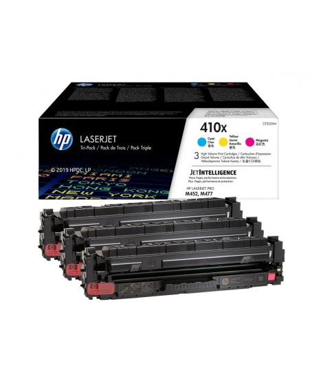 HP CF411X/CF412X/CF413X Pack de 3 Cartuchos de Toner Originales - 410X