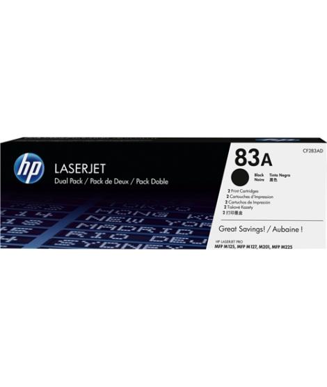 HP CF283A Negro Pack de 2 Cartuchos de Toner Originales - 83A