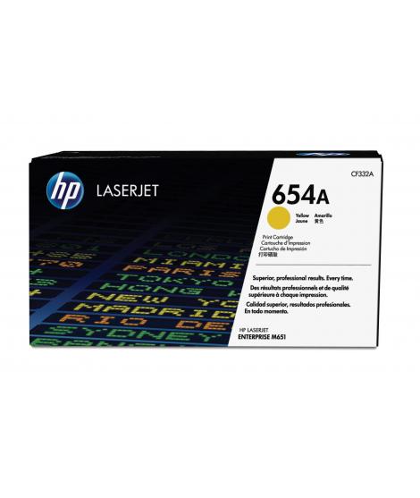 HP CF332A Amarillo Cartucho de Toner Original - 654A