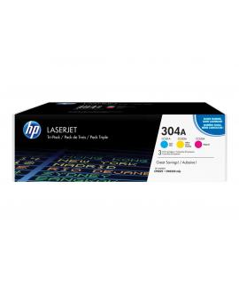 HP CC531A/CC532A/CC533A Pack de 3 Cartuchos de Toner Originales - 304A