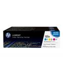 HP CB541A/CB542A/CB543A Pack de 3 Cartuchos de Toner Originales - 125A