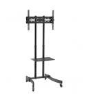 Cromad Soporte de Suelo con Ruedas para TV 37"-70" - Bloqueo de Ruedas - Bandeja Multiusos - Peso Max 40Kg - VESA 600X400mm