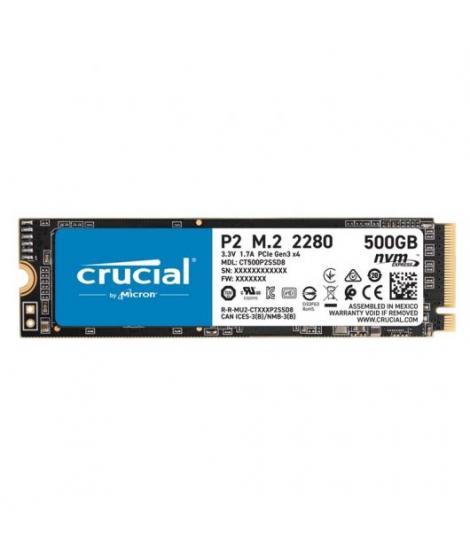 Crucial P2 Disco Duro Solido SSD M2 500GB 3D NAND NVMe PCIe