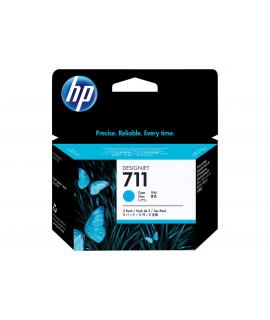 HP 711 Cyan Pack de 3 Cartuchos de Tinta Originales - CZ134A