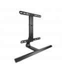 Tooq Soporte de Mesa para TV de 32"-65" - Gestion de Cables - Peso Max 40Kg - VESA 400X400mm - Fabricado en Aluminio - Color Neg