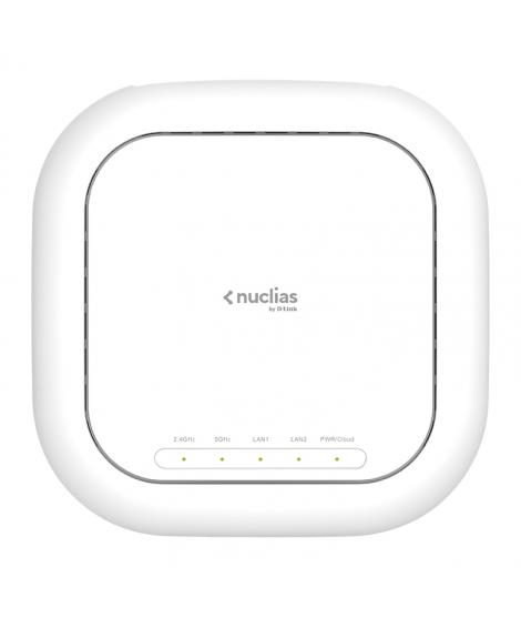 D-Link Punto de Acceso Nuclias AC1900 Wave 2 WiFi Doble Banda - Gestionado en la Nube - 2x 10/100/1000Mbps Ethernet PoE, 1x Seri