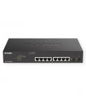 D-Link Switch Semigestionable 8 Puertos Gigabit PoE 130W + 2 Puertos Combo