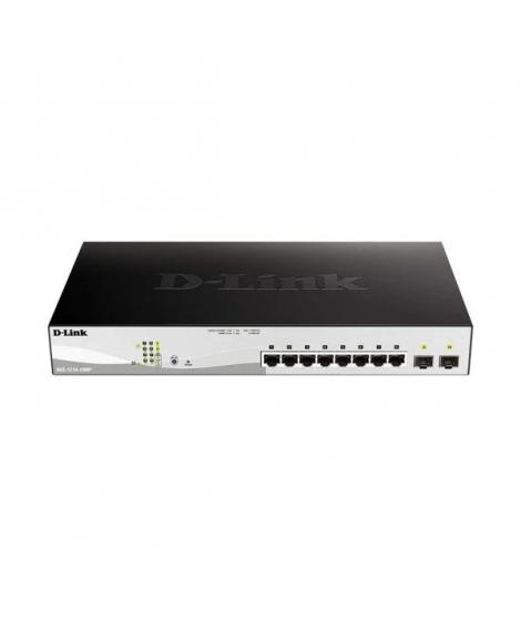 D-Link Switch Semigestionable 8 Puertos Gigabit PoE 65W + 2 Puertos Giga Combo