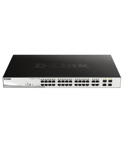 D-Link Switch Smart 24 Puertos Gigabit PoE + 4 SFP Combo