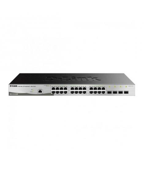 D-Link Switch Semigestionable 24 Puertos Gigabit PoE 370W + 4 Puertos Giga Combo