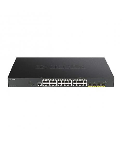 D-Link Switch Semigestionable 24 Puertos Gigabit PoE 370W + 4 Puertos 10G SFP+