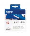 Brother DK22210 - Etiquetas Originales de Tamaño personalizado - Ancho 29mm x 30,48 metros - Texto negro sobre fondo blanco