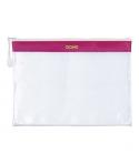 Dohe Bolsa Cremallera PVC - 32x24mm - Ideal para Documentos A4 - Resistente y Duradera