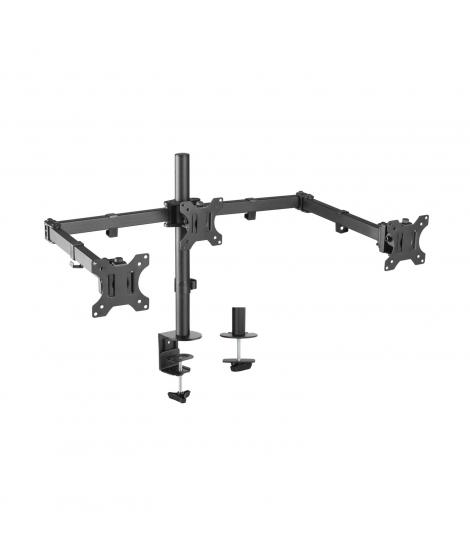 Aisens Soporte de Mesa Giratorio e Inclinable para 3 Monitores (13"-27") - Color Negro