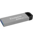 Kingston DataTraveler Kyson Memoria USB 256GB - 3.2 Gen 1 - 200 MB/s en Lectura - Diseño Metalico - Color Plata (Pendrive)