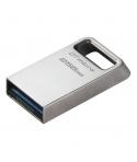 Kingston DataTraveler Micro Memoria USB 256GB - USB 3.2 Gen 1 - Ultracompacta y Ligera - Enganche para Llavero - Cuerpo Metalico