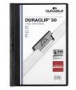 Durable Duraclip 30 Carpeta de Plastico con Clip de Acero - Tamaño A4 - Capacidad hasta 30 Hojas - Parte Posterior Rigida Color 