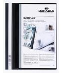 Durable Duraplus Carpeta de Fastener - Para Formato A4+ - Compartimento Interior - Tapa Posterior de Color Negro