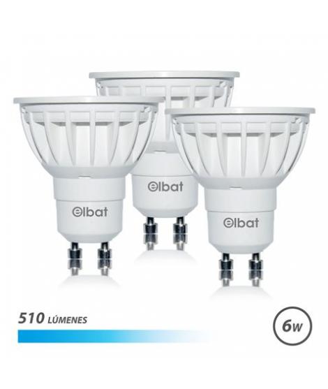 Elbat Pack de 3 Bombillas LED GU10 6W 510lm - 6500K Luz Fria