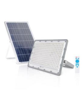 Elbat Foco Solar Led 200W - 3600LM - Luz Fria 6500K - Autonomia hasta 2 Dias - Control Remoto - IP67