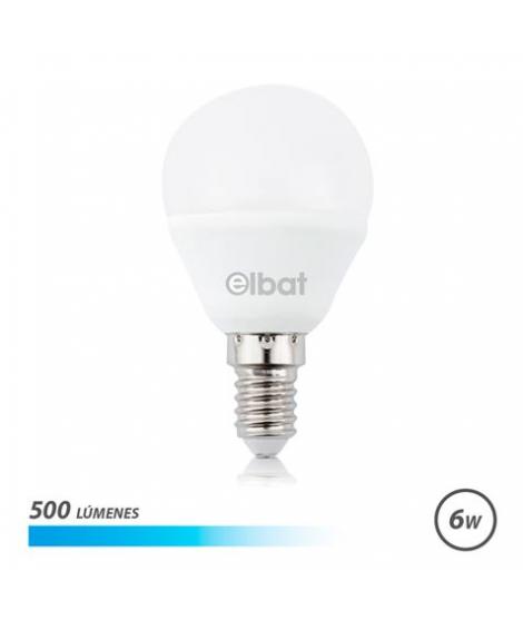 Elbat Bombilla LED G45 6W 500LM E14 Luz Fria - Ahorro de Energia - Larga Vida Util - Bajo Consumo - Color Blanco