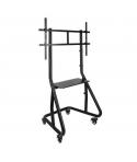 Tooq Soporte de Pantalla de Suelo con Ruedas 60"-105" - Bloqueo de Ruedas - Sistema Antirrobo - Gestion de Cables - Peso Max 100