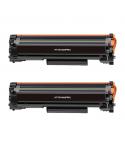 HP CF244A Negro Pack de 2 Cartuchos de Toner Genericos - Reemplaza 44A