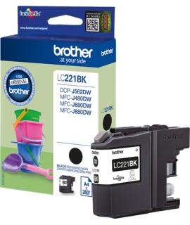 Brother LC221 Negro Cartucho de Tinta Original - LC221BKBP