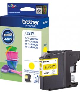 Brother LC221 Amarillo Cartucho de Tinta Original - LC221YBP