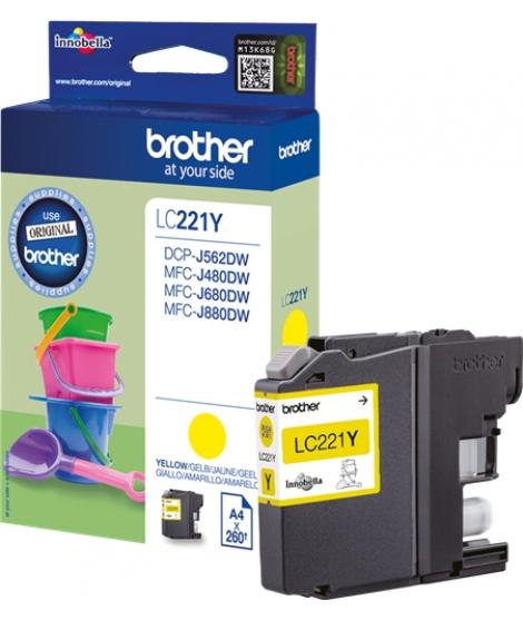 Brother LC221 Amarillo Cartucho de Tinta Original - LC221YBP