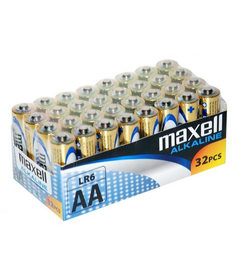 Maxell Pack de 32 Pilas Alcalinas LR06 AA 1.5V