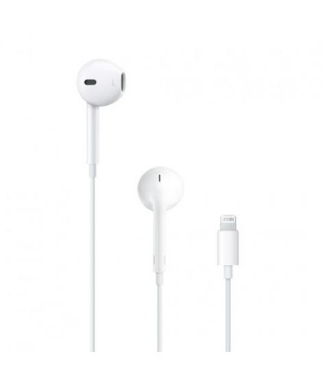 Apple EarPods Auriculares Binaurales Lightning - Microfono Integrado - Control de Volumen - Color Blanco