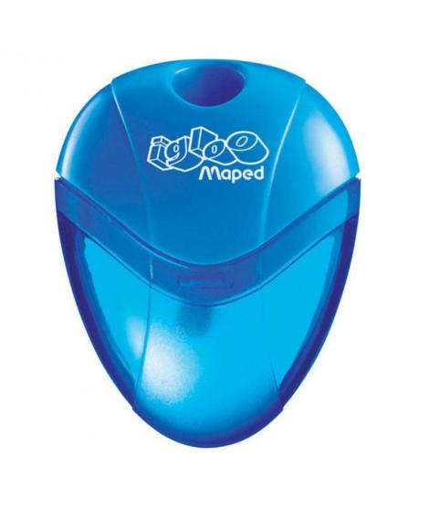 Maped I-Gloo Sacapuntas con Deposito de Gran Capacidad - 1 Agujero - Forma Ergonomica - Colores Surtidos - Caja Expositora de 30