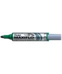 Pentel Maxiflo Rotulador para Pizarra Blanca - Regulacion del Flujo de Tinta - Punta Redonda - Ancho de Linea 2,5mm - 50% de Mat