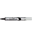 Pentel Maxiflo Rotulador para Pizarra Blanca - Regulacion del Flujo de Tinta - Punta de Bala - Ancho de Linea 2mm - 50% de Mater