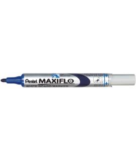 Pentel Maxiflo Rotulador para Pizarra Blanca - Regulacion del Flujo de Tinta - Punta de Bala - Ancho de Linea 2mm - 50% de Mater