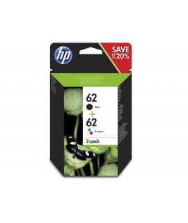 HP 62 Negro + Color Pack de 2 Cartuchos de Tinta Originales - N9J71AE