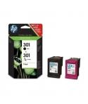 HP 301 Negro + Color Pack de 2 Cartuchos de Tinta Originales - N9J72AE