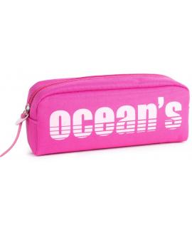 Oceans Wave California Estuche de 1 Cremallera - Tirador Ergonomico - Color Fucsia