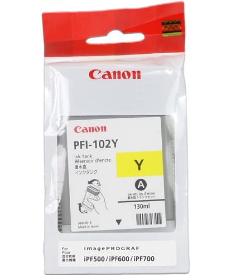 Canon PFI102 Amarillo Cartucho de Tinta Original - 0898B001