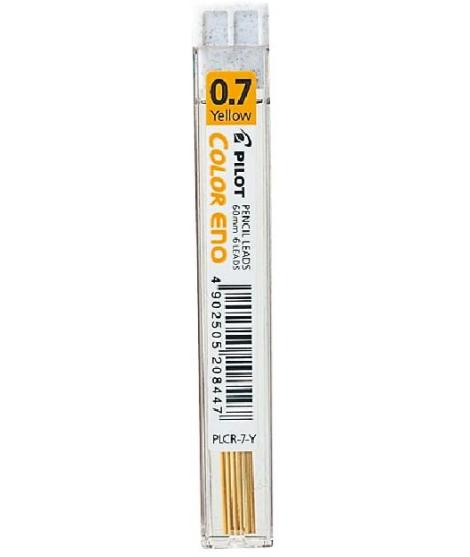 Pilot Pack de 6 Minas para Portaminas Color Eno H-197 0.7mm - Minas Color Amarillo