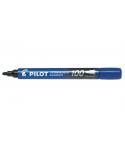 Pilot Rotulador Permanente 100 - Punta Fina de Bala 4,5mm - Trazo 1mm - Color Azul